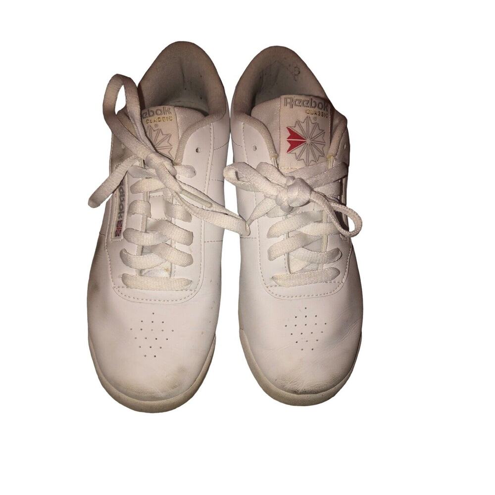 Reebok Classic Women’s Princess White Leather Lace Up‎ Sneakers Size 8